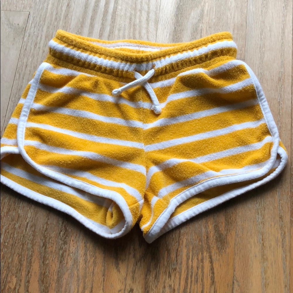 Girls Old Navy Terry Shorts Size XS 5 Mustard
